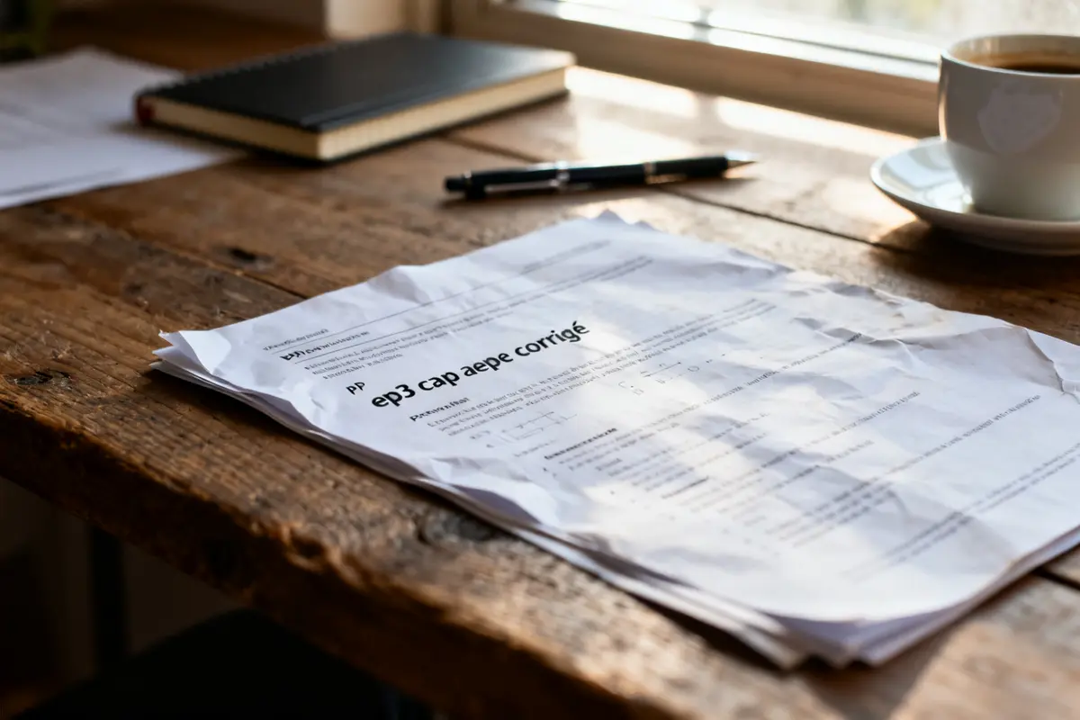 Sujet EP3 CAP AEPE PDF corrigé : Guide complet et astuces
